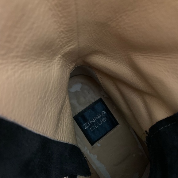 Made in Japan Mid Calf Black Leather Boots Size 23.5cm - Picture 3 of 5